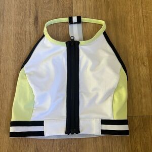 Jo + Jax Zip Front Halter Top
